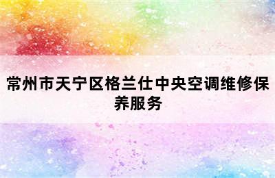 常州市天宁区格兰仕中央空调维修保养服务