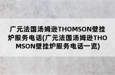 广元法国汤姆逊THOMSON壁挂炉服务电话(广元法国汤姆逊THOMSON壁挂炉服务电话一览)