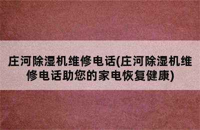 庄河除湿机维修电话(庄河除湿机维修电话助您的家电恢复健康)