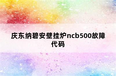 庆东纳碧安壁挂炉ncb500故障代码