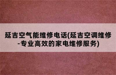 延吉空气能维修电话(延吉空调维修-专业高效的家电维修服务)