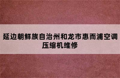 延边朝鲜族自治州和龙市惠而浦空调压缩机维修