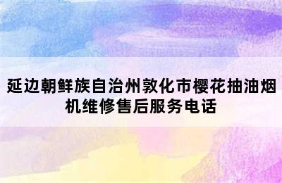 延边朝鲜族自治州敦化市樱花抽油烟机维修售后服务电话