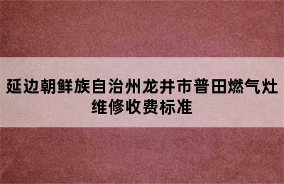 延边朝鲜族自治州龙井市普田燃气灶维修收费标准