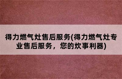 得力燃气灶售后服务(得力燃气灶专业售后服务，您的炊事利器)