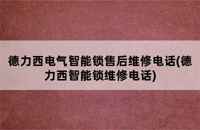 德力西电气智能锁售后维修电话(德力西智能锁维修电话)