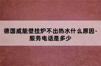 德国威能壁挂炉不出热水什么原因-服务电话是多少