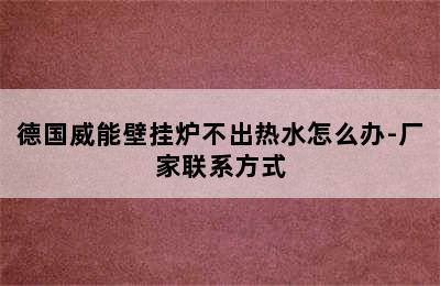 德国威能壁挂炉不出热水怎么办-厂家联系方式