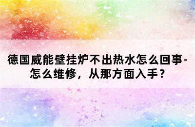 德国威能壁挂炉不出热水怎么回事-怎么维修，从那方面入手？