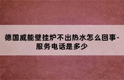 德国威能壁挂炉不出热水怎么回事-服务电话是多少