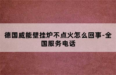 德国威能壁挂炉不点火怎么回事-全国服务电话