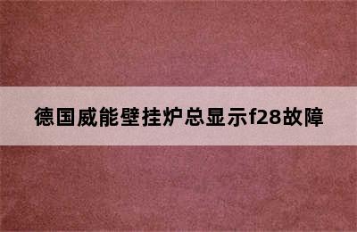 德国威能壁挂炉总显示f28故障