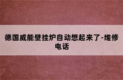 德国威能壁挂炉自动想起来了-维修电话