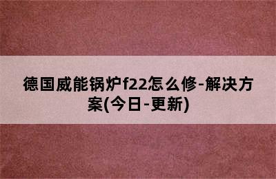 德国威能锅炉f22怎么修-解决方案(今日-更新)