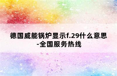 德国威能锅炉显示f.29什么意思-全国服务热线