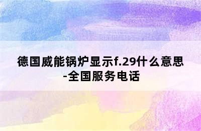 德国威能锅炉显示f.29什么意思-全国服务电话