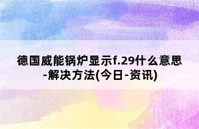 德国威能锅炉显示f.29什么意思-解决方法(今日-资讯)