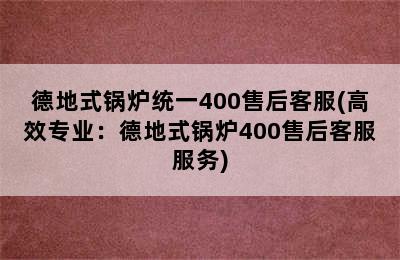 德地式锅炉统一400售后客服(高效专业：德地式锅炉400售后客服服务)