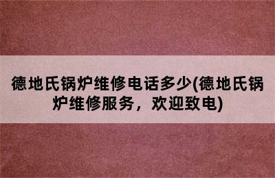 德地氏锅炉维修电话多少(德地氏锅炉维修服务，欢迎致电)