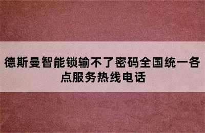 德斯曼智能锁输不了密码全国统一各点服务热线电话