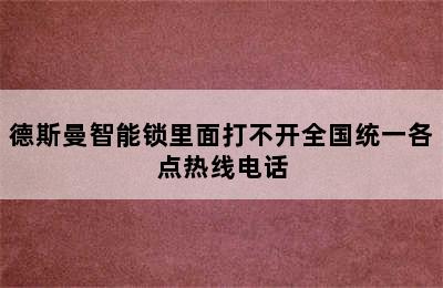 德斯曼智能锁里面打不开全国统一各点热线电话