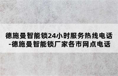 德施曼智能锁24小时服务热线电话-德施曼智能锁厂家各市网点电话