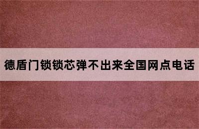 德盾门锁锁芯弹不出来全国网点电话