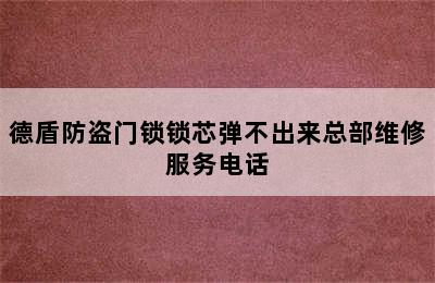 德盾防盗门锁锁芯弹不出来总部维修服务电话