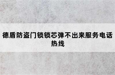 德盾防盗门锁锁芯弹不出来服务电话热线