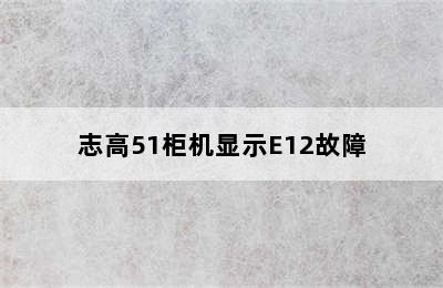 志高51柜机显示E12故障