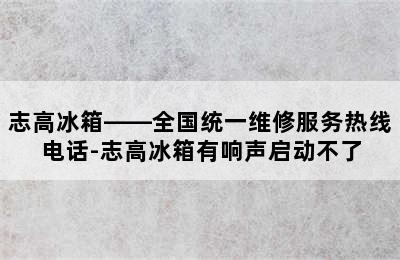 志高冰箱——全国统一维修服务热线电话-志高冰箱有响声启动不了