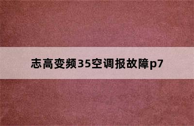 志高变频35空调报故障p7