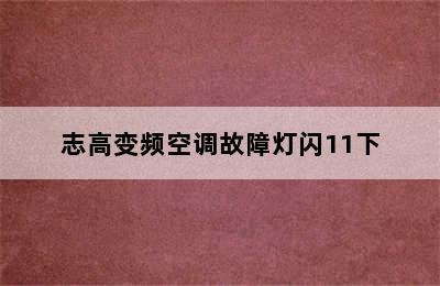 志高变频空调故障灯闪11下