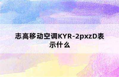 志高移动空调KYR-2pxzD表示什么