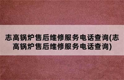 志高锅炉售后维修服务电话查询(志高锅炉售后维修服务电话查询)