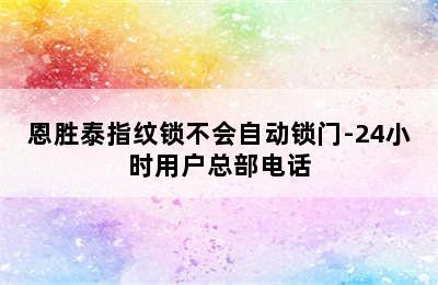 恩胜泰指纹锁不会自动锁门-24小时用户总部电话