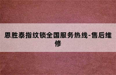 恩胜泰指纹锁全国服务热线-售后维修