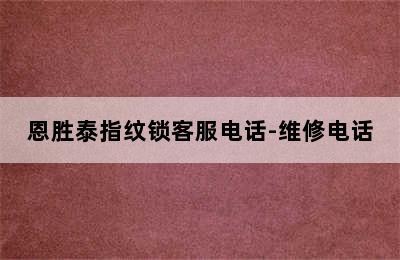 恩胜泰指纹锁客服电话-维修电话