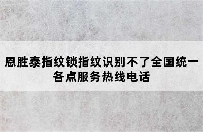 恩胜泰指纹锁指纹识别不了全国统一各点服务热线电话