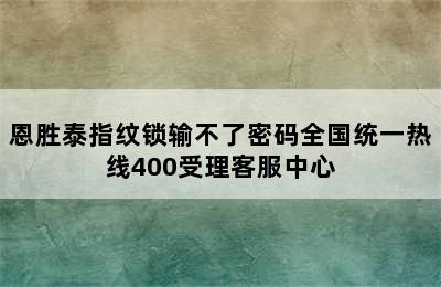 恩胜泰指纹锁输不了密码全国统一热线400受理客服中心