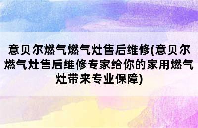 意贝尔燃气燃气灶售后维修(意贝尔燃气灶售后维修专家给你的家用燃气灶带来专业保障)