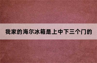 我家的海尔冰箱是上中下三个门的