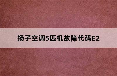 扬子空调5匹机故障代码E2