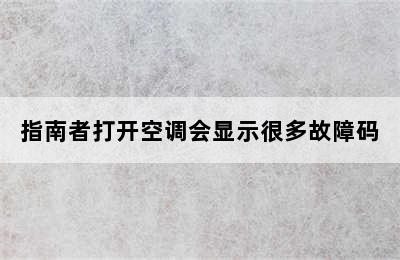 指南者打开空调会显示很多故障码