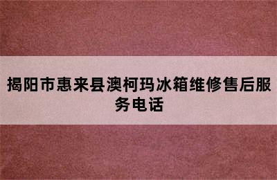 揭阳市惠来县澳柯玛冰箱维修售后服务电话