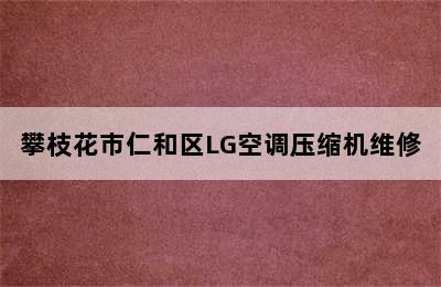 攀枝花市仁和区LG空调压缩机维修