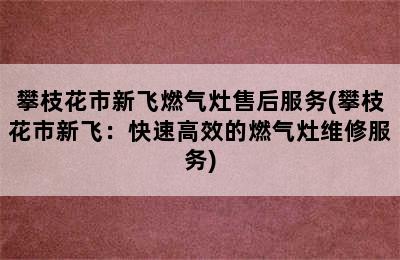 攀枝花市新飞燃气灶售后服务(攀枝花市新飞：快速高效的燃气灶维修服务)