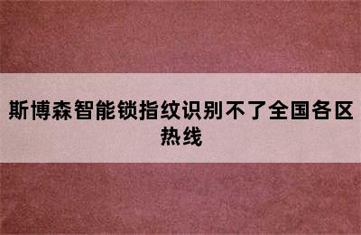 斯博森智能锁指纹识别不了全国各区热线