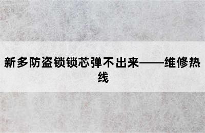 新多防盗锁锁芯弹不出来——维修热线