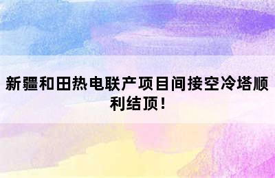 新疆和田热电联产项目间接空冷塔顺利结顶！